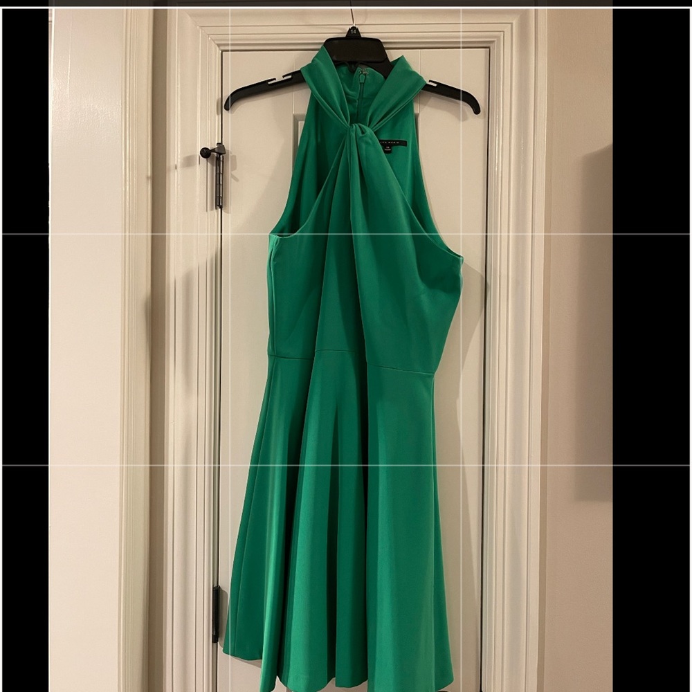 Alex marie chiffon cross halter dress